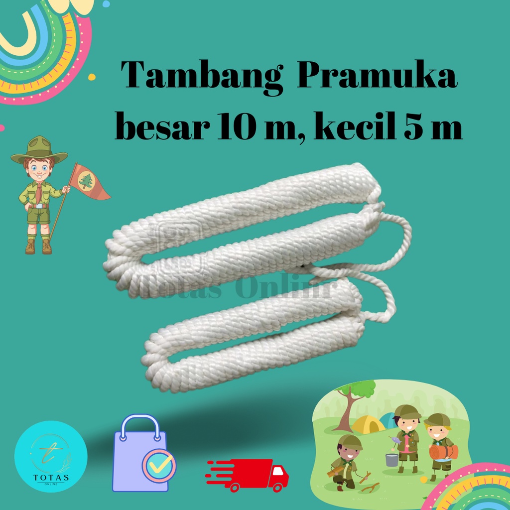 

tali marlon 10 meter - tali marlon 5 meter - tali tambang - tali pramuka - seragam pramuka - tali sekolah