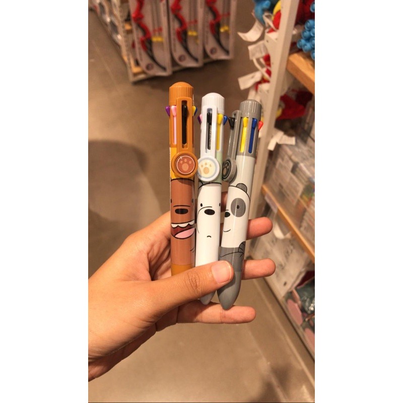

BOLPOINT MINISO WBB PULPEN WE BARE BEARS GRIZZ PANDA ICEBEAR 8warna / PEN WBB BOLPEN ALAT TULIS