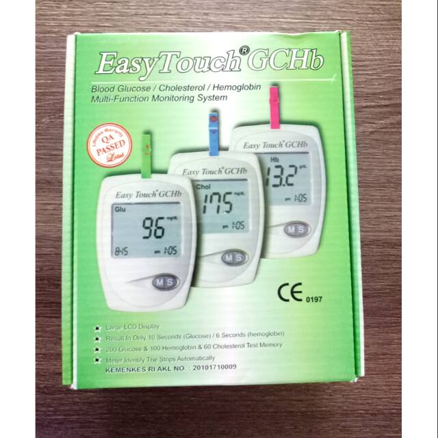 Alat Easy Touch GCHB / Easy Touch Glukosa Cholesterol Hemoglobin Alat tes Gula Darah Kolesterol HB