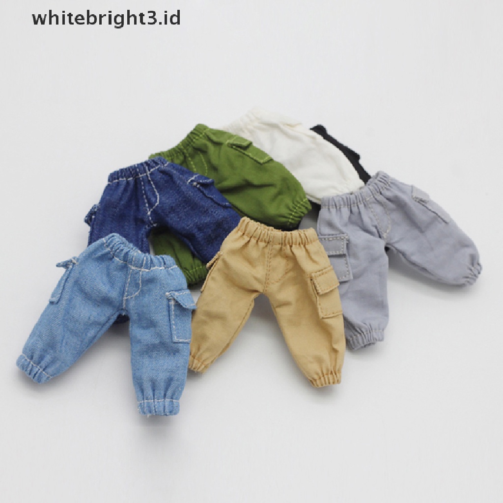 (whitebright3.id) Celana Panjang Overall Untuk Aksesoris Boneka OB11 Skala 1: 12