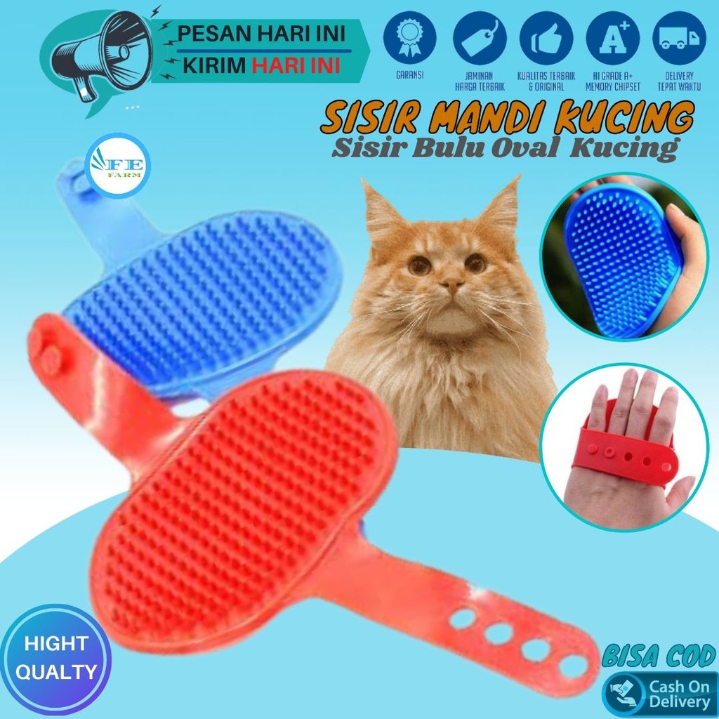 Sisir Bulu Kucing Dan Pijat Grooming Sikat Bulu Kucing Sikat Bulu Anjing FEFARM