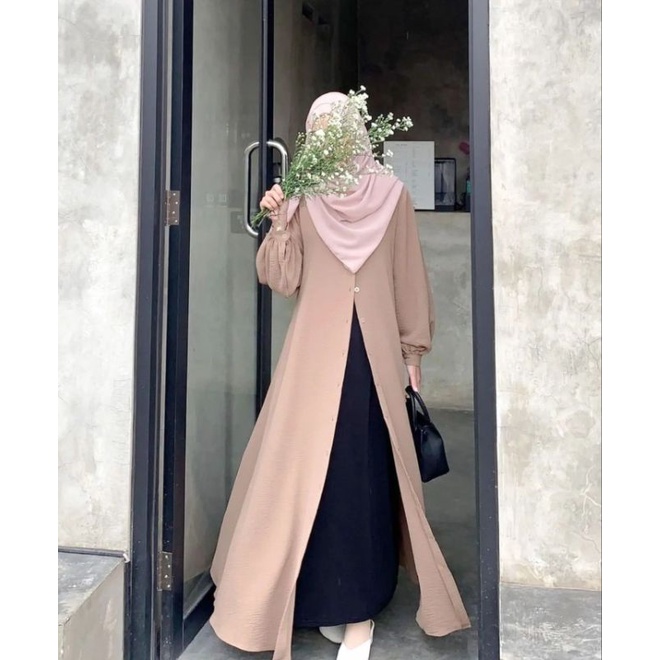 NAURA DRESS MAXY CRINGKEL AIRFLOW GAMIS FULL KANCING