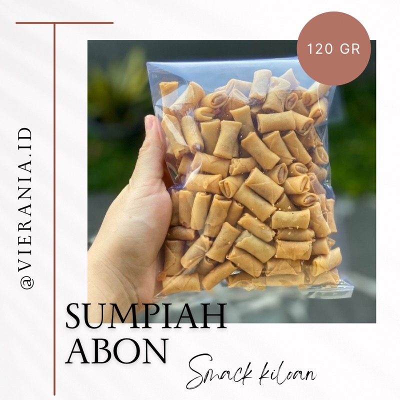 

CAMILAN cemilan MAKANAN RINGAN KRIPIK SUMPIAH sumpia ABON 120 gram KILOAN HALAL MURAH