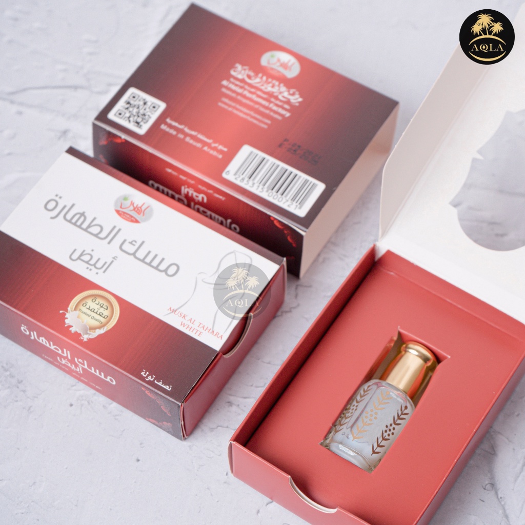 MUSK THAHARA WHITE ALHILAL ASLI SAUDI / MISK TAHARA ORIGINAL ASLI TERMURAH / MINYAK KASTURI / MINYAK WANGI WANITA