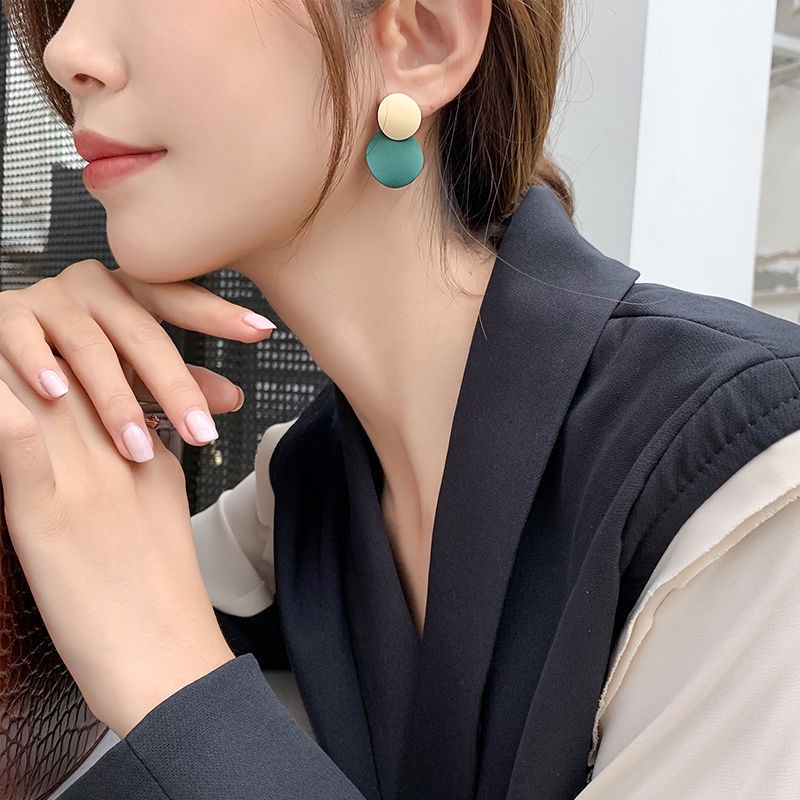 Morandi anting-anting 22 Baru Korea anting-anting elegan trendy Lingkaran anting-anting online influ