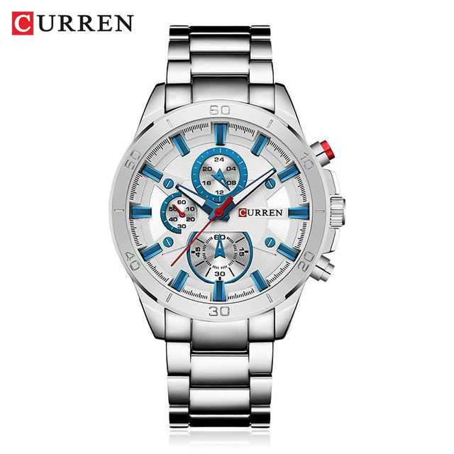 CURREN 8275 Jam Tangan Pria Analog Stainless Steel Chronograph Tidak Aktif WATCHKITE WKOS