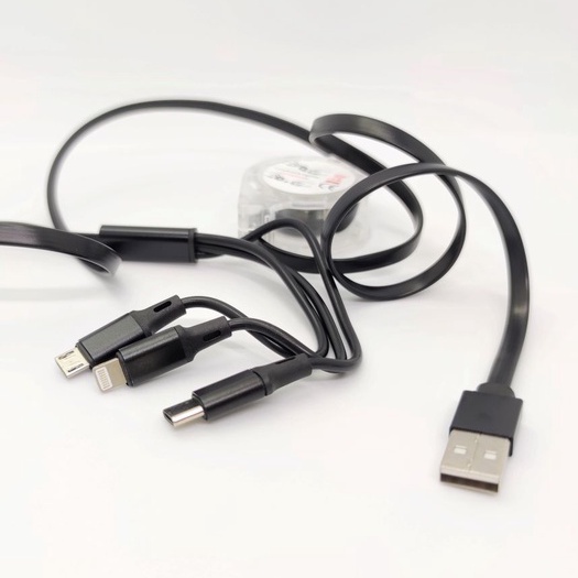 SKU-1269 KABEL CHARGING 3IN1 USB TO MICRO LIGHTNING TYPE C MODEL TARIK