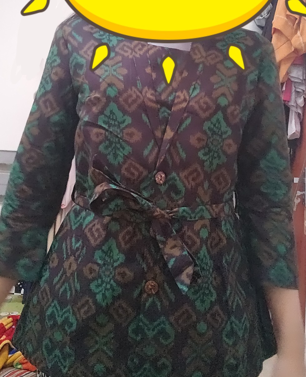 Adikusuma Blouse Batik Wanita Motif Tenun Jepara