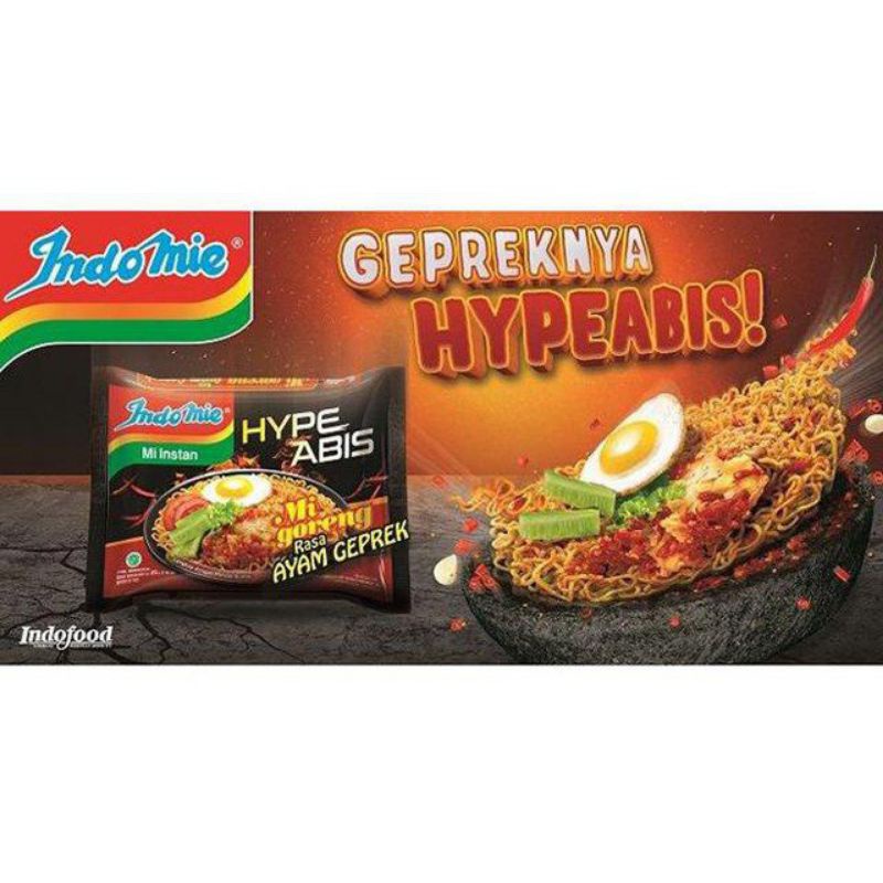 

indomie hype ayam geprek 80g/mie instan