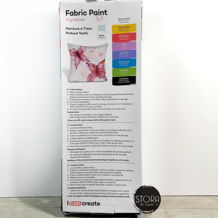 

MONT MARTE FABRIC PAINT 8 WARNA / CAT KHUSUS KAIN