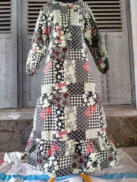 Grosir C2- GAMIS KATUN JUMBO MOTIF MONALISA SUNRISE - GRACIA - ALESHA motif monalisa Keren