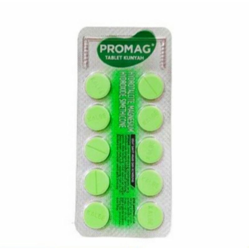 PROMAG 1 Strip [ 10 Tablet ] Obat Sakit Maag &amp; Kembung