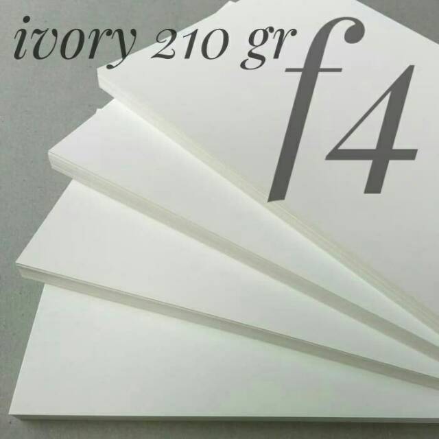 

( 50 Lembar ) Kertas Ivory 210 Gsm Uk F4 21.5 cm X 33 cm