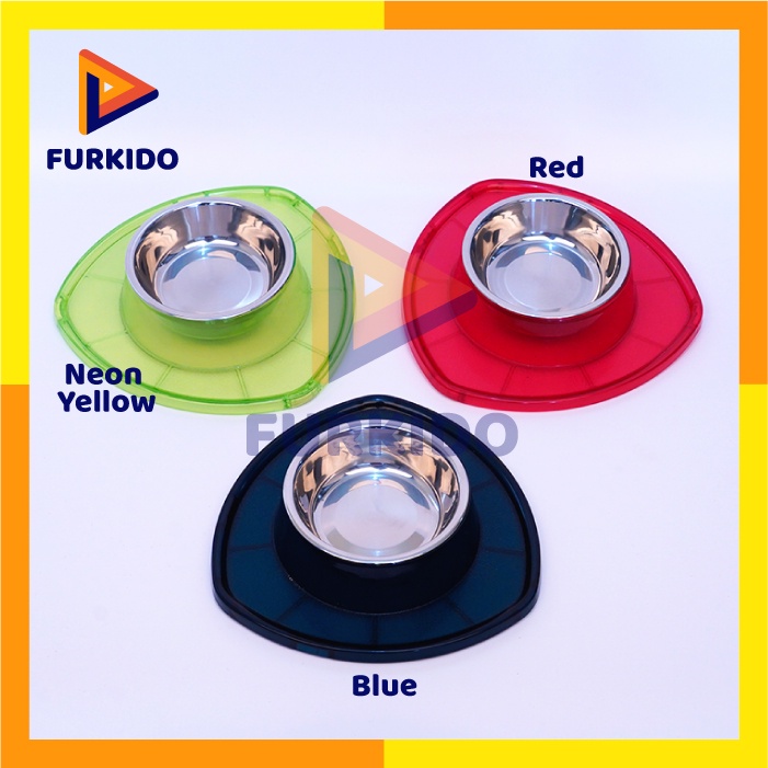 Richu Triangle Pet Bowl / Mangkok Anjing Kucing Anti Pecah Tumpah (S)