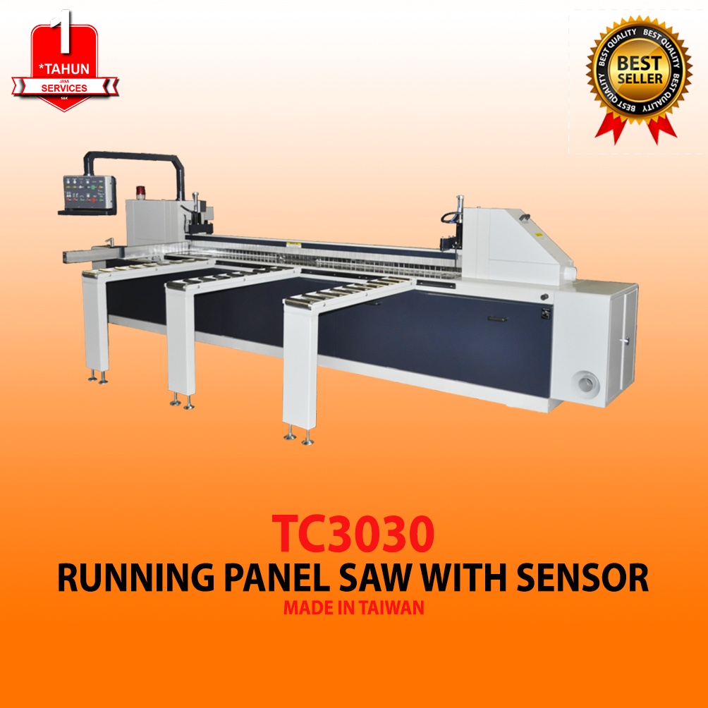 Running Panel Saw With Sensor Mesin Belah Triplek AKS - TC3030