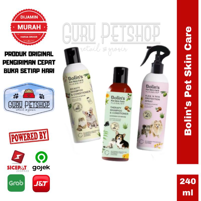 Bolin's Pet Skin Care 240ml/Beauty Shampo/Therapy Shampo/Flea&amp;Tick