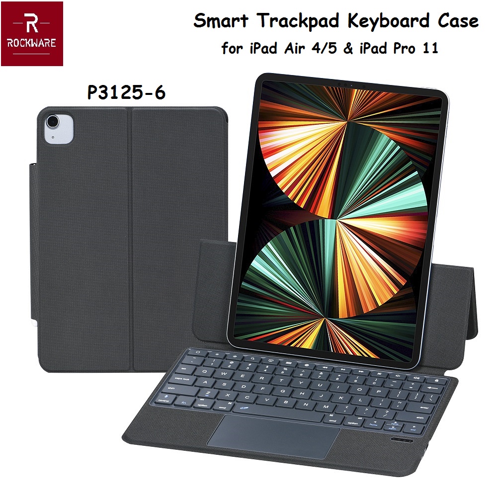 Smart Trackpad Keyboard Case for iPad 10.9 &amp; iPad Pro 11 - Flip Cover Case dengan Bluetooth Keyboard untuk Apple iPad Air 10.9 &amp; iPad Pro 11