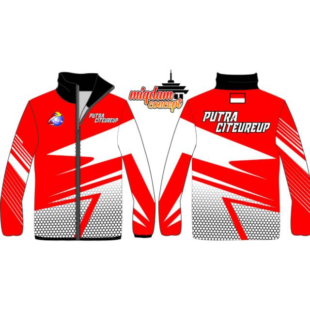 Jaket merpati merah putih