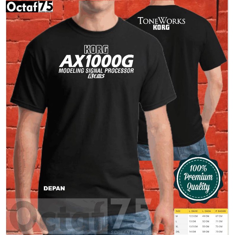 KAOS T-SHIRT AX1000G/ AX1000G LOPERS/BAJU GITARIS/KAOS MUSISI