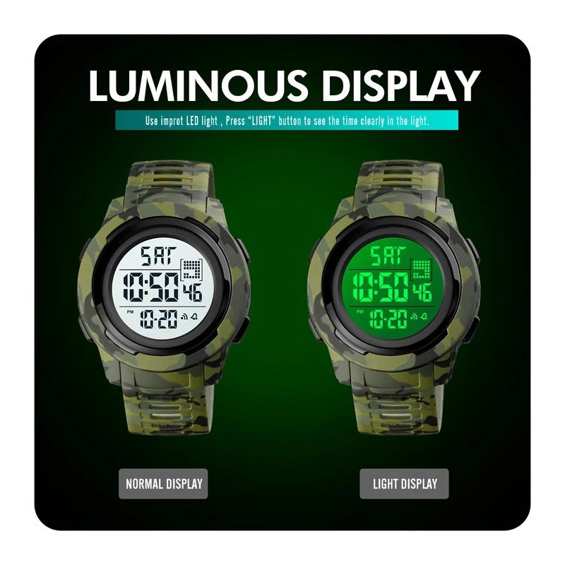 SKMEI 1731 Jam Tangan Pria Digital Dual Time Chronograph Sport Watch Anti Air Tali Rubber WATCHKITE WKOS