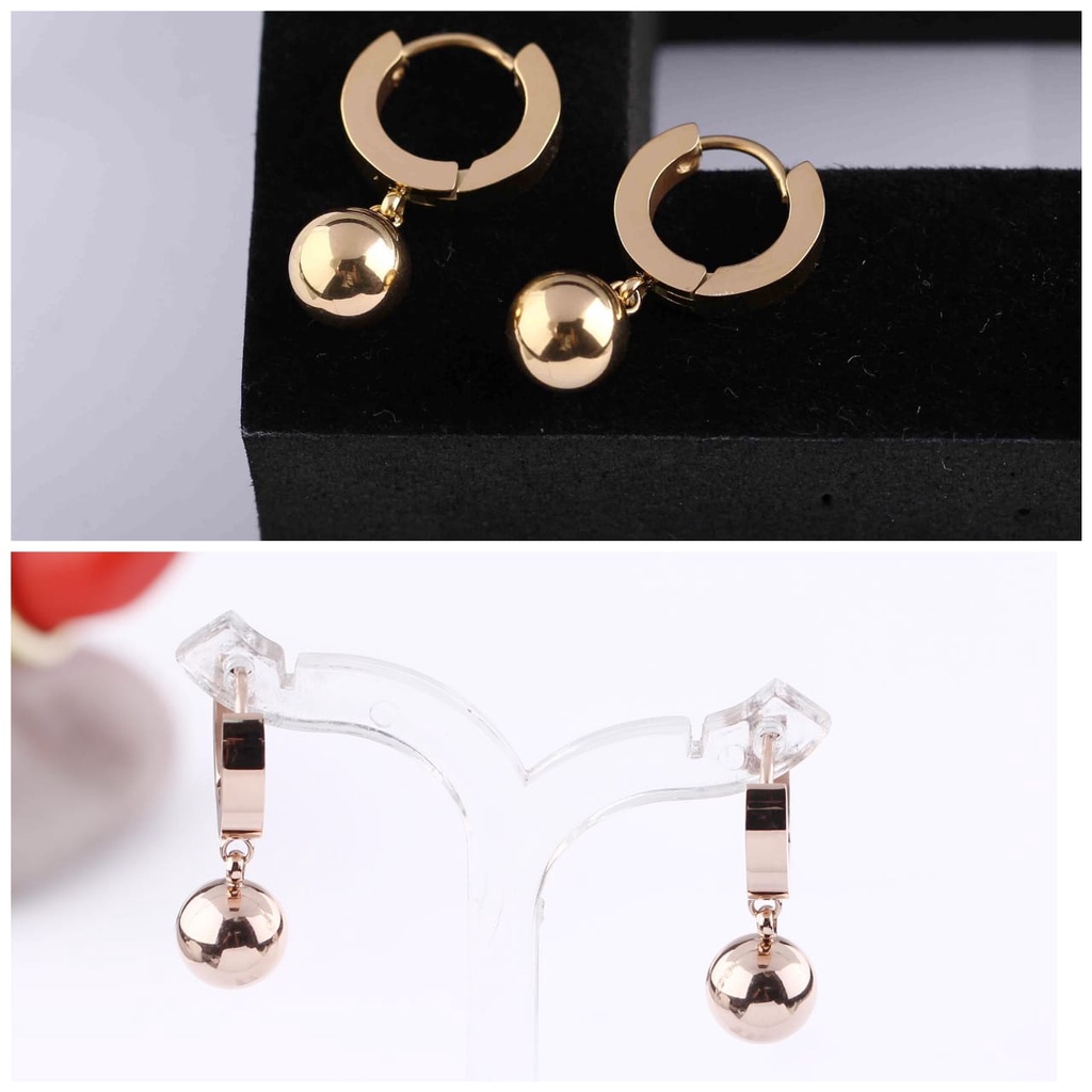 Anting titanium permata perhiasan fashion A-D