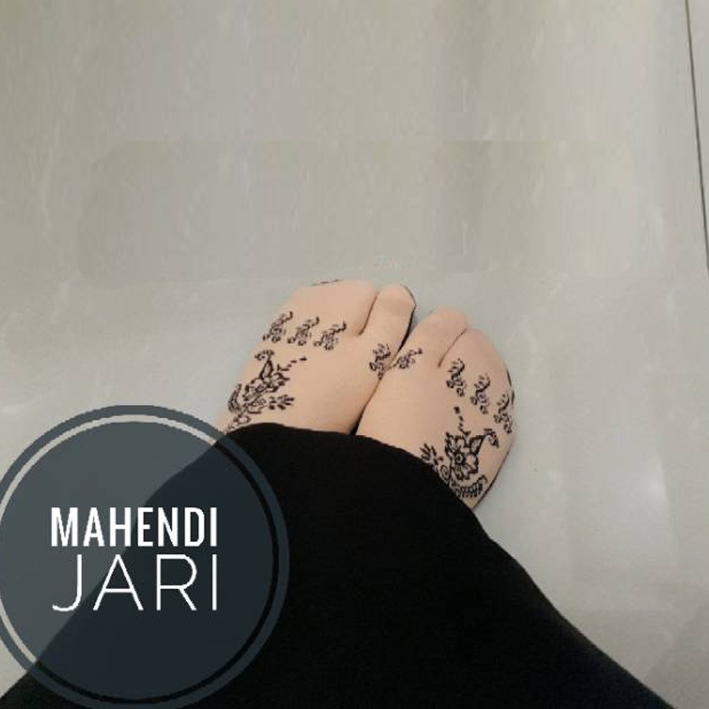 Kaos Kaki Jempol Nida Motif Mahendi Jari Murah