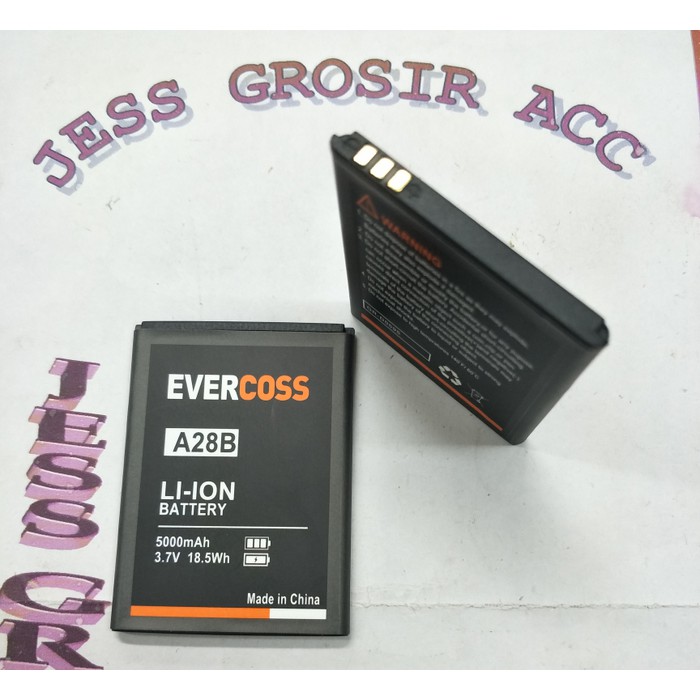 Baterai Battery Evercross Evercoss Cross A28B Double Power 5000Mah - Hitam