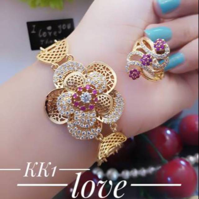 Xuping set perhiasan lapis emas 24k 2508