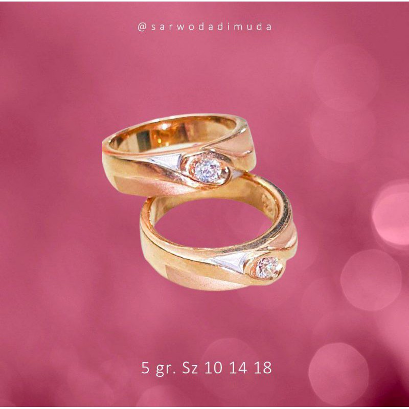 Cincin Emas Gift Hadiah Weeding Pernikahan Investasi Tunangan 5 Gram