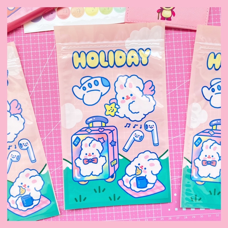 Pouch PVC Aesthetic Serbaguna Penyimpanan Masker, Pembalut, Alat Mandi, dll | Tahan air, pouch travel kit, storage