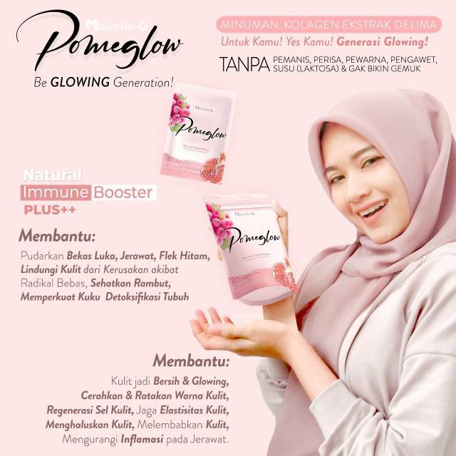 ORIGINAL Pomeglow Collagen Anti Gemuk isi 10 Sachet