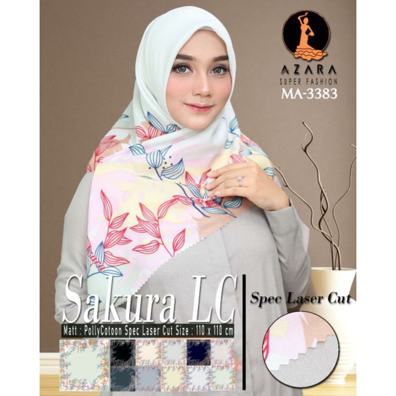 Hijab segiempat NURELL by AZARA lasercut