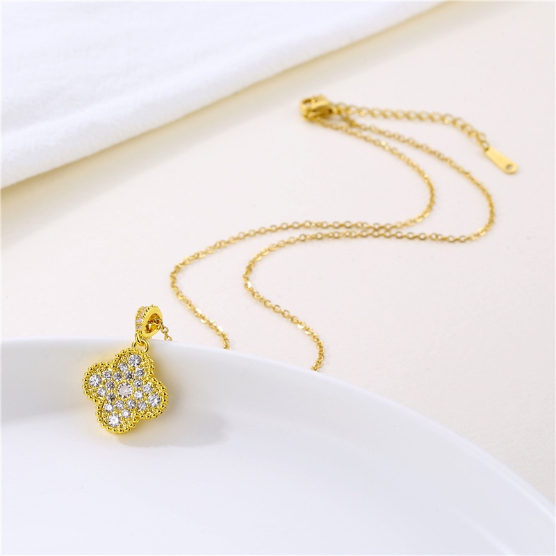 Enxi Kalung Emas Asli Kadar 375 Kalung Wanita Korea Fashion  N-22066