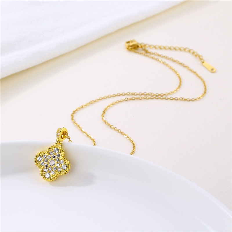 Enxi Kalung Emas Asli Kadar 375 Kalung Wanita Korea Fashion  N-22066