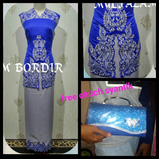 Stelan bahan dasar baju kurung/baju kurung asli bordiran/bahan baju kurung muslimah/baju bordiran