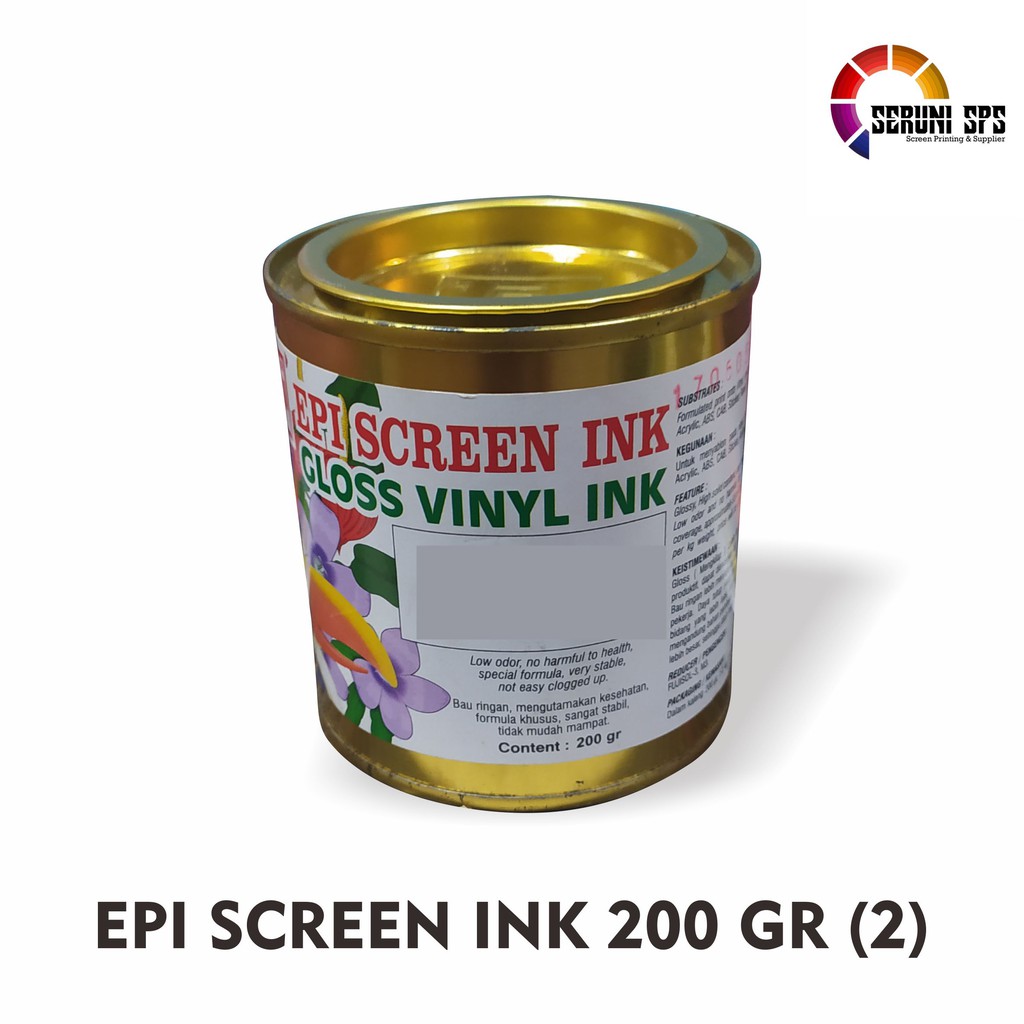Vinyl Epi Screen Ink / Cat PVC (Oil Base) Sablon / Kuas 200 GR  - Seri Warna 2