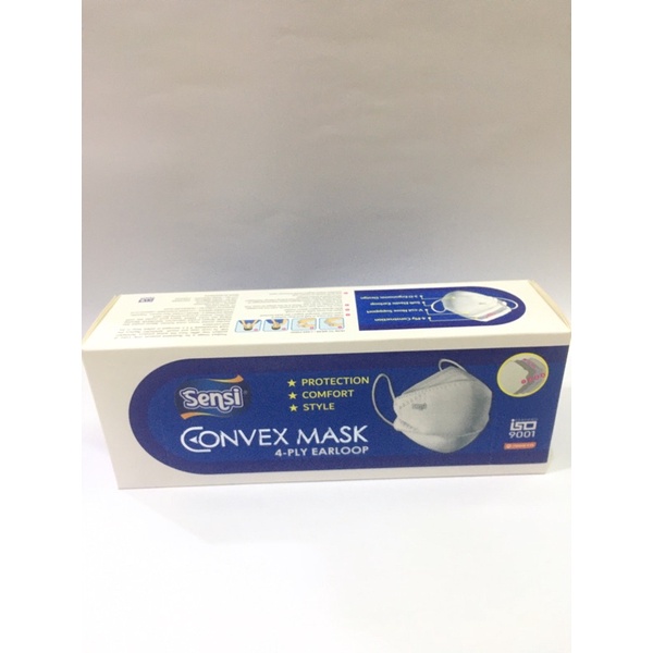 SENSI CONVEX MASK 4 PLY EARLOOP