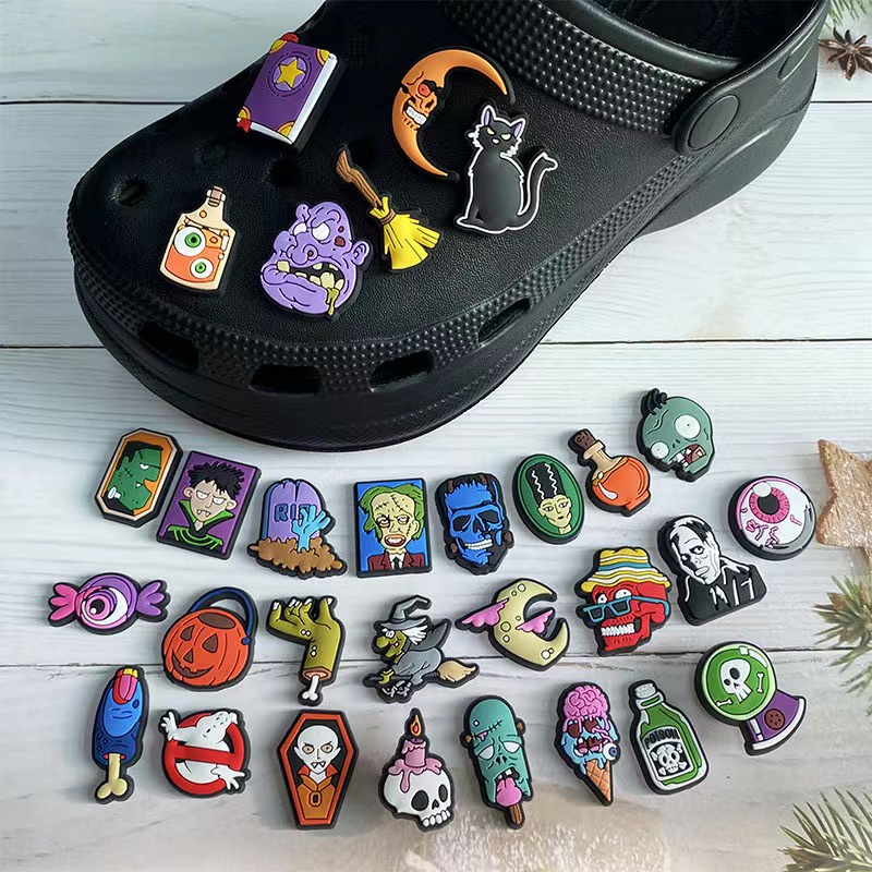 1pc Aksesoris Sepatu Sandal Motif Kartun Cumi-Cumi Bahan Pvc Untuk Dekorasi Halloween