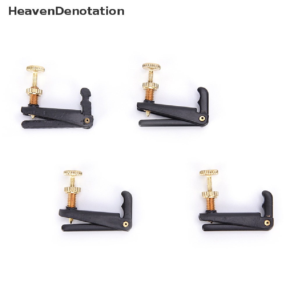 (Heavendenotation) 4pcs Tuner Tone Fine Adjuster Bahan Metal Untuk Biola 4 / 4 3 / 4