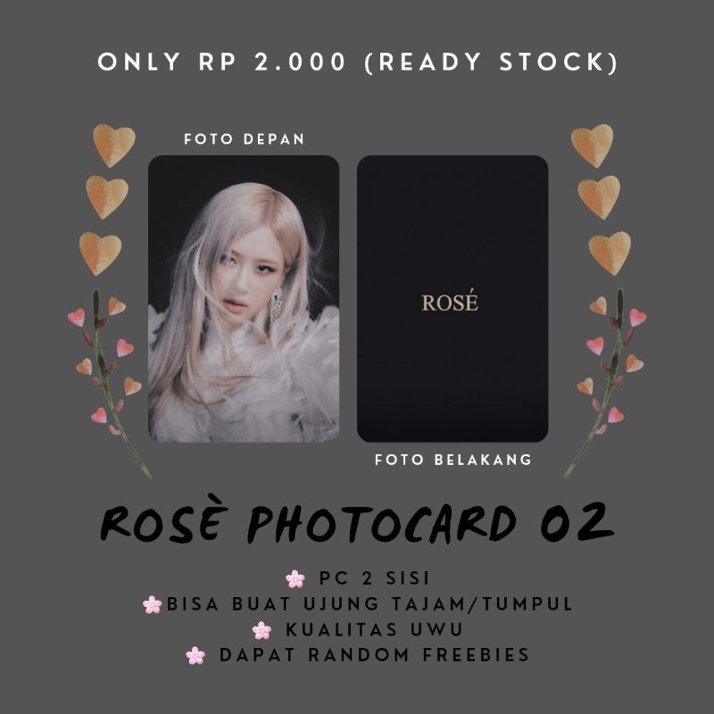 ROSE ON THE GROUND PHOTOCARD PC PREMIUM