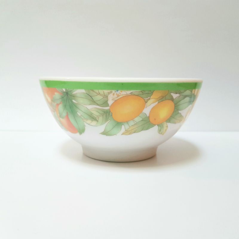 Vanda Melamine Set Mangkok + Sendok Bebek Nasi Sup Kuah Melamin Motif Buah Buahan 5inch Limited