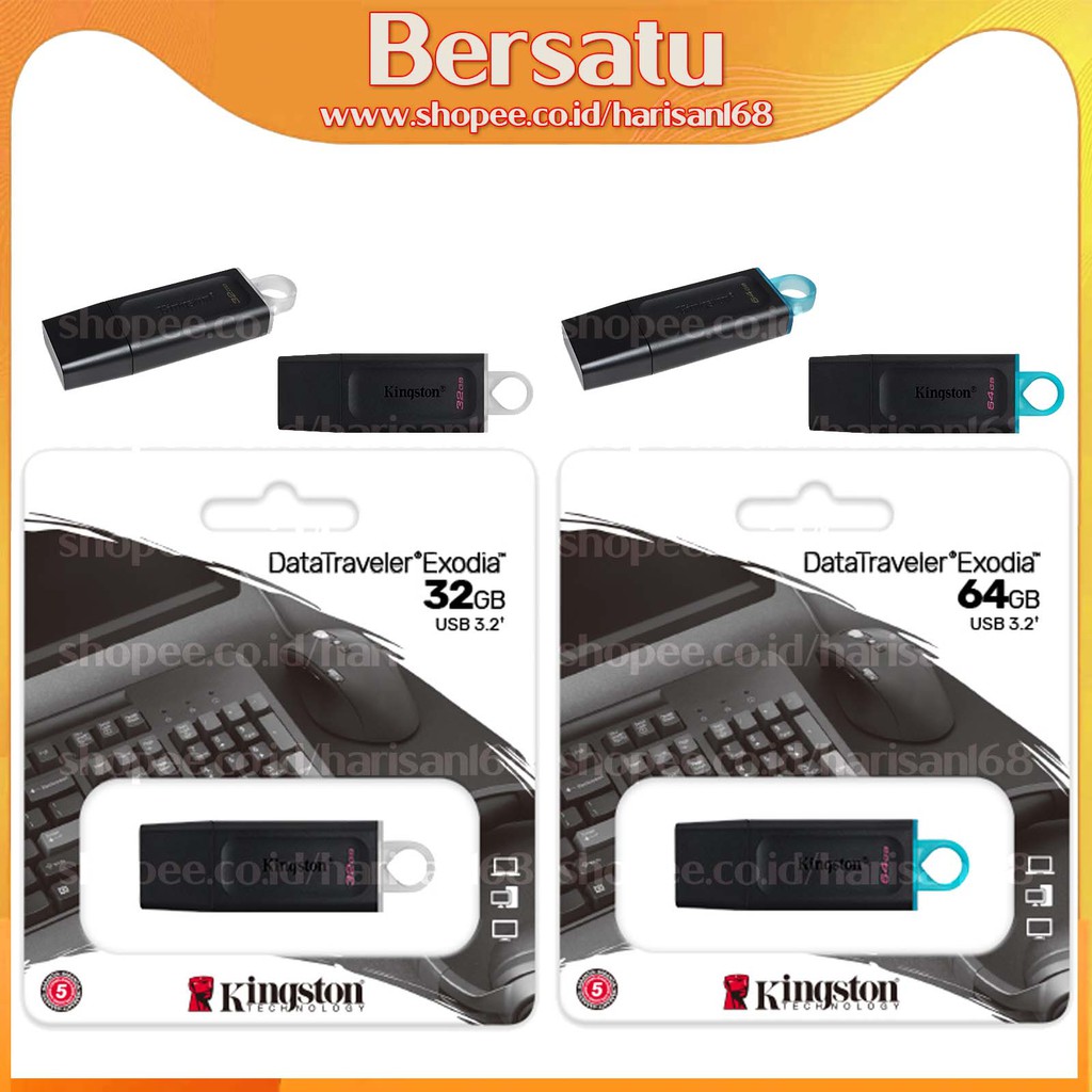 Flash Disk Kingston DTX 32gb 64gb USB 3.2 Exodia