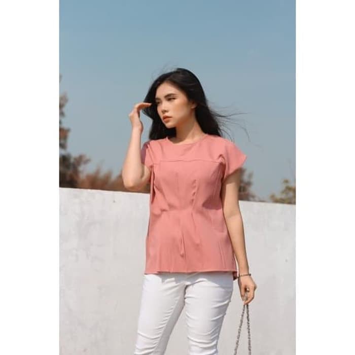 Blouse Wanita Stylis Baju Atasan Model Terbaru Tren 2020 Baju Pw307 Cottonbells Blouse Casual Plai Shopee Indonesia