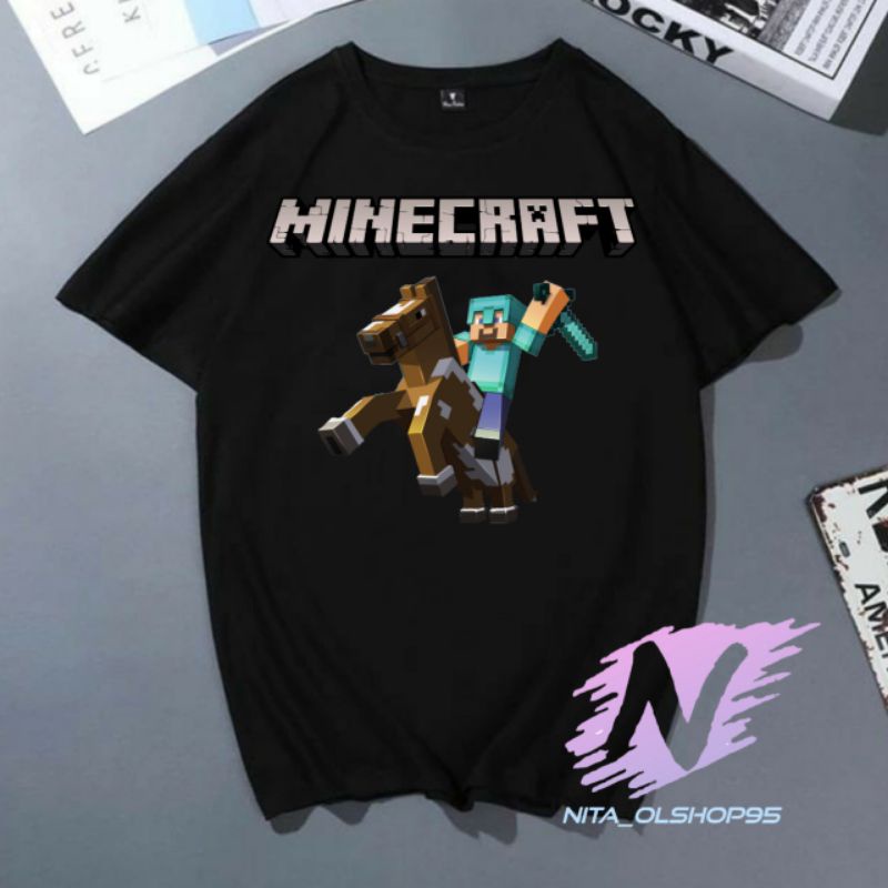 kaos mine craft terbaru baju anak minicraft karakter