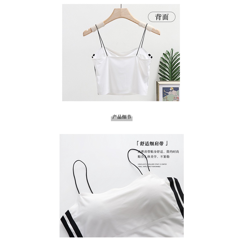 DODORY BRA549 Tanktop Bra Seamless Push-Up Pakain Dalam Atasan Wanita Tank Top Bralette Crop Top Garis Samping