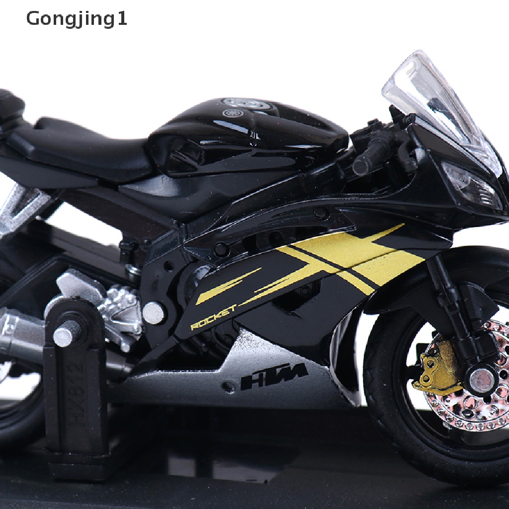 Gongjing1 Miniatur DIECAST Motor Yamaha YZF-R6 YZF R6 Skala 1: 18 Warna Biru Untuk Mainan