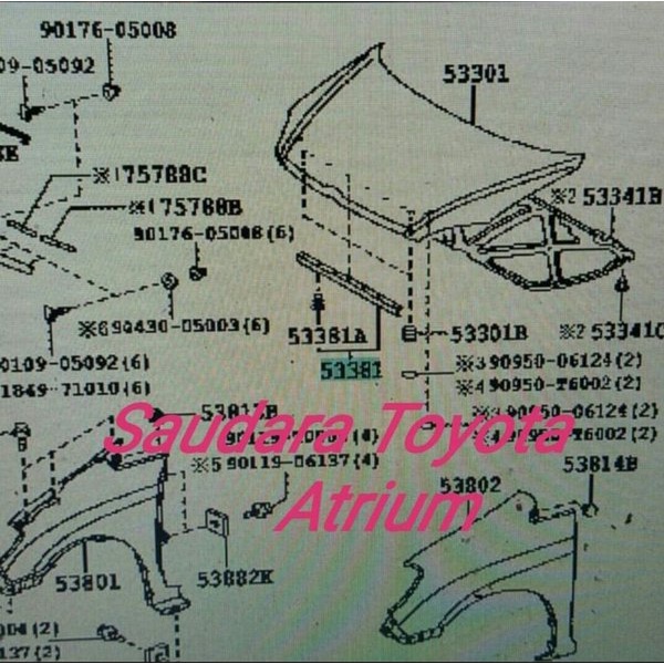 Karet kap mesin innova 2004-2015 original