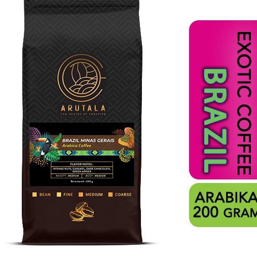 

Bagus Dipakai ♛ ARUTALA Kopi Brazil Minas Gerais Arabika 200 gram!