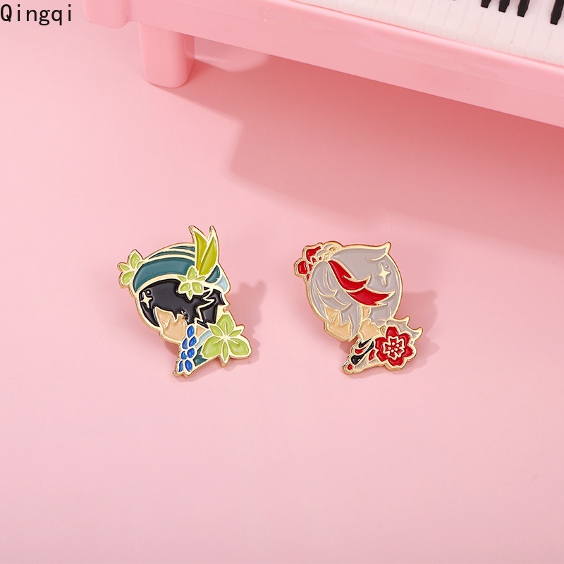 Bros Pin Enamel Desain Kartun Kaedehara Kazuha Untuk Hadiah Anak