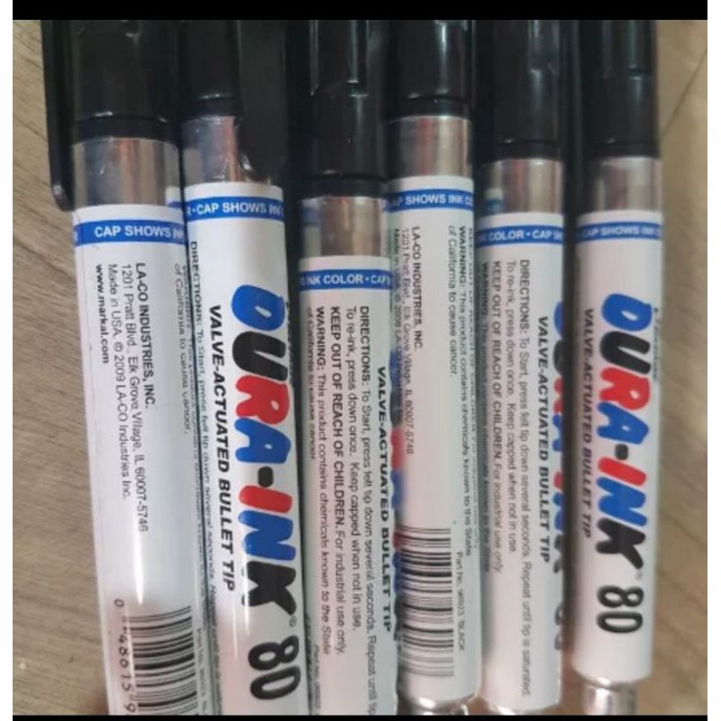 

PROMO Paint Tube Marker DURA-INK 80 Spidol Permanent Made in USA